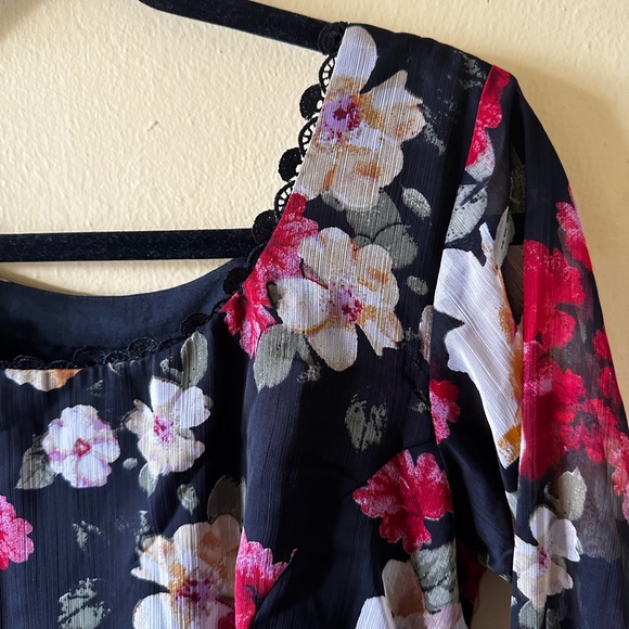 Long floral Indian anarkali - Picture 2 of 7